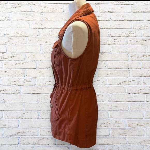 American Rag Cie Women's Rust Utility Vest Jacket - Size Small - Picture 4 of 9